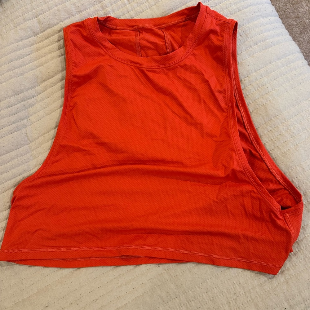Lululemon Athletica Vibrant Red Muscle Tee